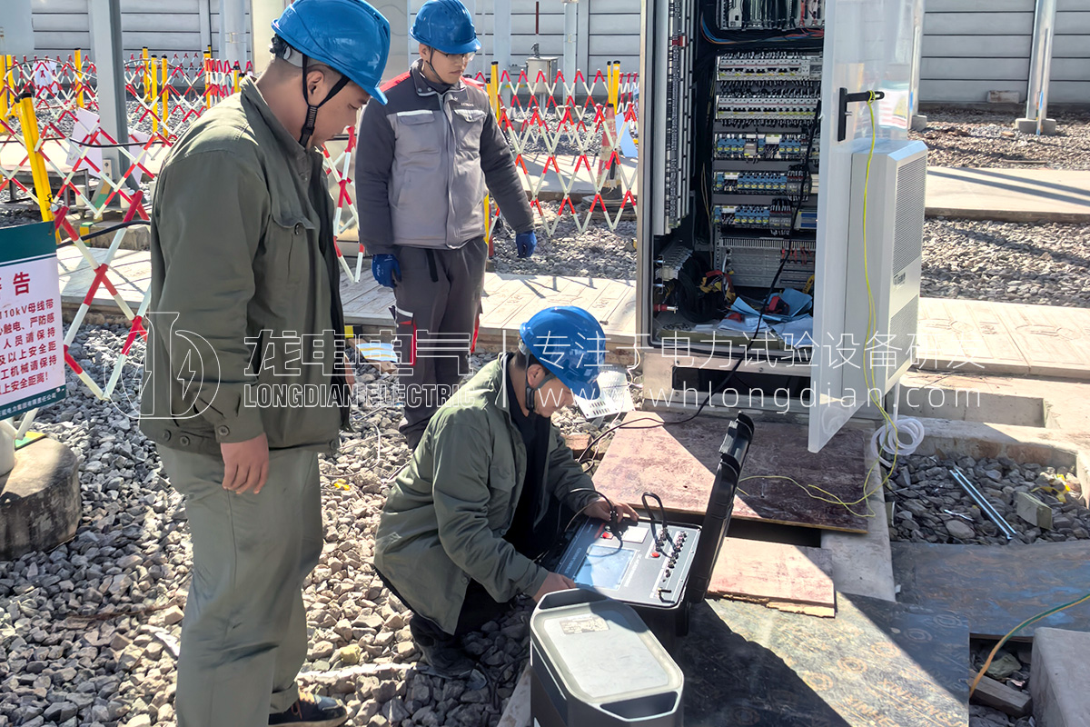 無線雙端接地GIS試驗(yàn)現(xiàn)場